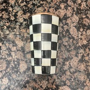 Mackenzie Childs courtly check tumbler